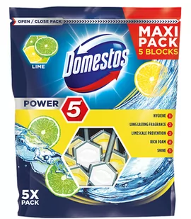 Domestos Power 5 Koszyk do WC Ocean Maxi Pack 5 x 55 g (86644796) - Środki do WC - miniaturka - grafika 1