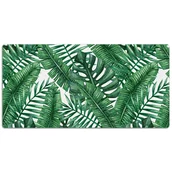 Podkładki na biurko - Mata ochronna z nadrukiem Monstera liść 120x60 cm, Dywanomat - miniaturka - grafika 1