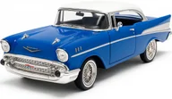 Samochody i pojazdy dla dzieci - Chevy Bel Air 1957 z blendą przeciwsłoneczną Get Low 1:24 Motormax 79030 - miniaturka - grafika 1