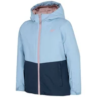Kurtki narciarskie - 4F, Kurtka Narciarska Dla Dziewczynki, HJZ22 JKUDN001 30S, niebieski, Rozmiar 134 - miniaturka - grafika 1