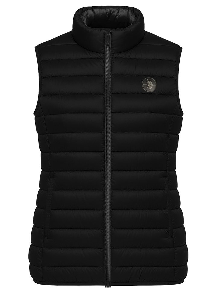 U.S. Polo Assn. Kamizelka pikowana w kolorze czarnym