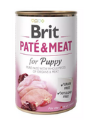 Mokra karma dla psów - Brit Pate &amp; Meat Chicken &amp; Turkey For Puppy Mokra Karma Dla Szczeniąt 400 g - miniaturka - grafika 1