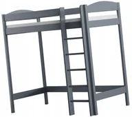 Łóżka dla dzieci i młodzieży - Szara antresola dziecięca z barierkami i materacem W0-C09 - miniaturka - grafika 1