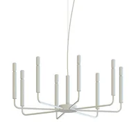 Lampy sufitowe - Lampa wisząca nad wyspę Orto 11461 świecznikowa metalowa szara - miniaturka - grafika 1