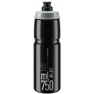 Elite Elite Bidon Jet czarny, szara grafika, 750ml - Shakery i bidony sportowe - miniaturka - grafika 1