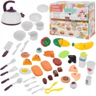 Domki dla lalek - Zestaw Kuchenny Czajnik Z Akcesoriami Owoce 40El - miniaturka - grafika 1