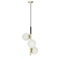 Lampy sufitowe - Candellux Duo 33-01276 lampa wisząca zwis 3x40W E14 czarny/złoty - miniaturka - grafika 1