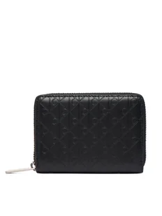Calvin Klein Mały Portfel Męski Emblem Emboss Zip Coin Pouch LV04D1087G Czarny - Portfele - miniaturka - grafika 1
