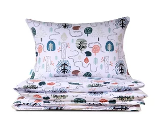 Pościel niemowlęca 90x120 Wędrówka jeża z plecaczkiem - Pościel dla dzieci Pościel niemowlęca 90x120 Wędrówka jeża z plecaczkiem - Pościel dla dzieci - miniaturka - grafika 1