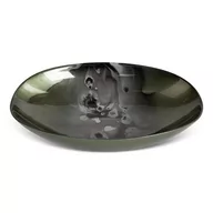 Figurki dekoracyjne - EUROFIRANY Misa ceramiczna 27 cm zielona - miniaturka - grafika 1