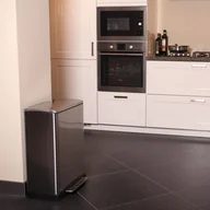 Pozostałe akcesoria do uprawy roślin - Vepa Bins EKO Kosz na śmieci z pedałem E-Cube, 50 L, matowy, srebrny - miniaturka - grafika 1