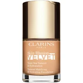 Podkłady do twarzy - Clarins Matowy makijaż IllusionVelvet Natura l Matifying & Hydrating Foundation) 30 ml Cień 107C) - miniaturka - grafika 1