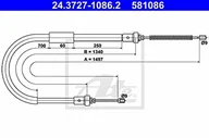 Linki hamulca postojowego - ATE LINKA HAMULCA 24.3727-1086.2 RENAULT MODUS 1.5DCI 10 - miniaturka - grafika 1