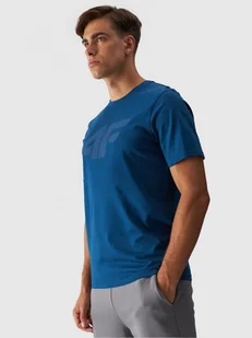 Męski t-shirt z nadrukiem 4F 4FWMM00TTSHM1844 - zielony - Koszulki sportowe męskie - miniaturka - grafika 1