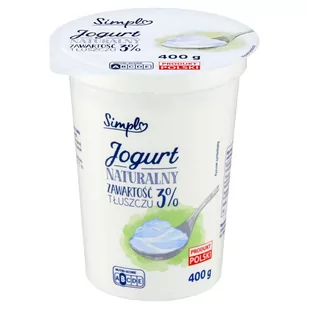 Simpl Jogurt naturalny 400 g - Kefiry, jogurty, maślanki - miniaturka - grafika 1