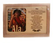 Ramki na zdjęcia - Ramka na zdjęcie dla niej ALA urodziny chrzest - miniaturka - grafika 1