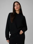Bluzy damskie - 4F Bluza dresowa regular z kapturem damska - czarna XXL - miniaturka - grafika 1