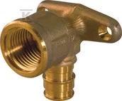 Łączniki, trójniki, kształtki - Uponor Smart Aqua kolano naścienne QE PL 16-Rp1/2"FT l=43mm - miniaturka - grafika 1