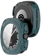 Akcesoria do smartwatchy - Bizon Etui ze szkłem do zegarka Case+Glass Watch do Galaxy Watch Ultra 47 mm, zielone - miniaturka - grafika 1