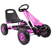 Jeździki dla dzieci - Super-Toys Gokart Na Pedały Off Road Pompowane Koła g205 G-205-RÓŻOWY - miniaturka - grafika 1