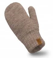 Moda i Uroda OUTLET - Ciepłe Zimowe RĘKAWICZKI z jednym palcem 4 - 12 lat Dziecięce Latte - miniaturka - grafika 1