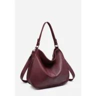 Torebki damskie - Klasyczna Elegancka Shopperka Torebka Damska Czerwona LUIGISANTO - miniaturka - grafika 1