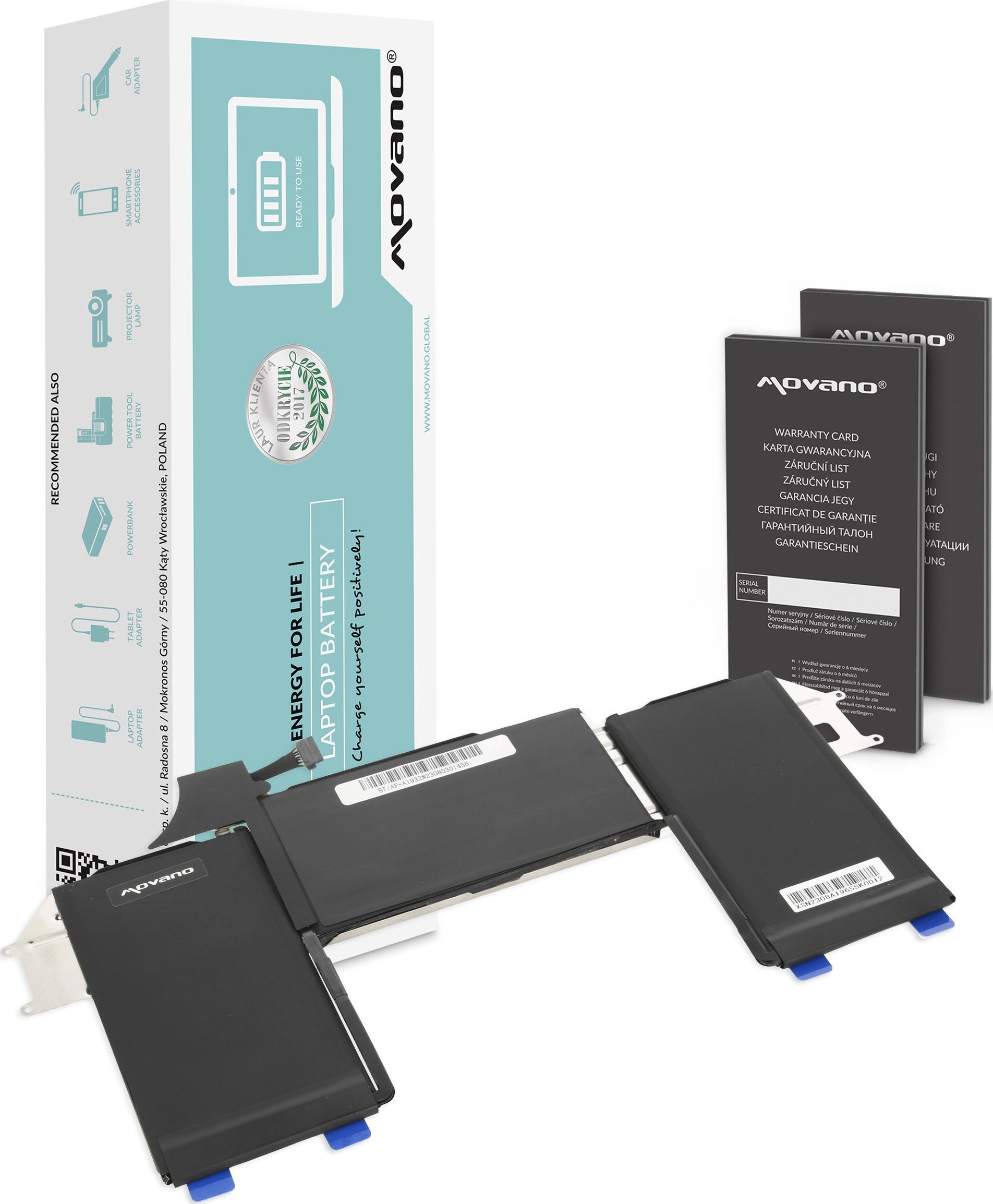 Bateria Movano Bateria A1965 do Apple MacBook Air 13 A1932 A2179