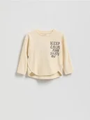 Bluzki dla niemowląt - Reserved - Longsleeve z nadrukiem - złamana biel - miniaturka - grafika 1