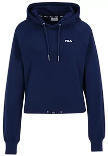 FILA Damska bluza z kapturem BAALBERGE Cropped Hoody, Medieval Blue, S, Medieval Blue, S - Bluzy damskie - miniaturka - grafika 1