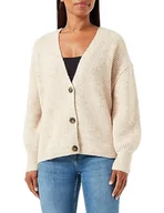 Swetry damskie - TILDEN Damski sweter z dzianiny oversized 39431303, jasnobeżowy melanż, XS/S, Jasnobeżowy melanż, XS-S - miniaturka - grafika 1