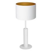 Lampy stojące - Luminex Table lamps 3676 Lampa stołowa lampka 1x60W E27 biały/złoty - miniaturka - grafika 1