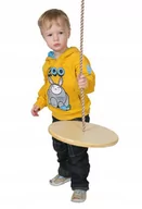 Place zabaw - Huśtawka Siedzisko dla Dzieci Drewniane Okrągłe JF - miniaturka - grafika 1