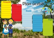 Szkolne artykuły papiernicze - Plan lekcji dla dzieci / Plan ùczbë (kaszubski) - miniaturka - grafika 1