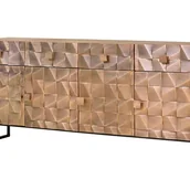 Komody - Bufet z drewna manguier i brązu brun foncé - miniaturka - grafika 1