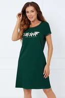 Bielizna nocna - Koszula nocna Florisa ciemnozielona XL - miniaturka - grafika 1