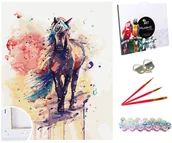 Malowanie po numerach - Zestaw do malowania po numerach, 40x50 cm, Pastelowy Koń - miniaturka - grafika 1