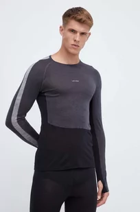 Icebreaker longsleeve funkcyjny 125 ZoneKnit kolor czarny - Bielizna sportowa męska - miniaturka - grafika 1