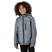 Kurtki i płaszcze dla chłopców - Regatta Unisex dzieci Hydroid Wodoodporna z kapturem Odblaskowa kurtka z kapturem Kurtki Wodoodporna powłoka Szary Magnet XL - miniaturka - grafika 1