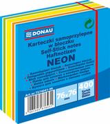 Papier do drukarek - Donau Kostka samoprzylepna 76x76 mm 1x400 kart neon-pastel mix niebieski - miniaturka - grafika 1