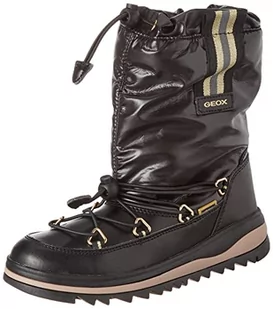 Geox Dziewczęce J Adelhide Girl B AB kozaki, Czarny/z?oty, 32 EU - Kozaki damskie - miniaturka - grafika 1