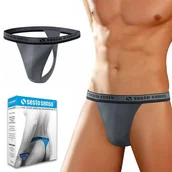 Majtki męskie - ﻿SESTO SENSO TIGER stringi męskie bawełniane - M - miniaturka - grafika 1