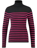 Swetry damskie - Taifun Damski sweter 272011-15305, w kolorze czarnym/granatowym, 40 (DE) - miniaturka - grafika 1