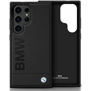 Etui BMW Leather Big Wordmark do Samsung Galaxy S25 Ultra Czarny - Etui i futerały do telefonów - miniaturka - grafika 1