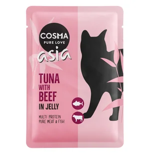 Cosma Megapakiet Asia w galarecie, 24 x 100 g - Tuńczyk z wołowiną - Mokra karma dla kotów - miniaturka - grafika 3