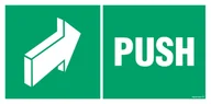 Systemy ekspozycyjne i znaki informacyjne - AC034 PUSH, PS - PŁYTA PCV 1MM FOTOLUMINESCENCYJNA; (150X50MM) - miniaturka - grafika 1