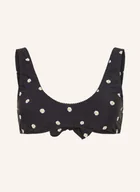 Stroje kąpielowe - Seafolly Góra Od Bikini Bralette Daisychain schwarz - miniaturka - grafika 1