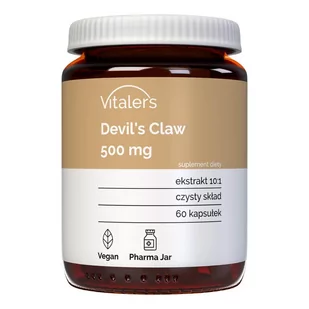 Vitaler's, Devil's Claw (Czarci Pazur), 500 mg, 60 kaps. - Stawy, mięśnie, kości - miniaturka - grafika 1
