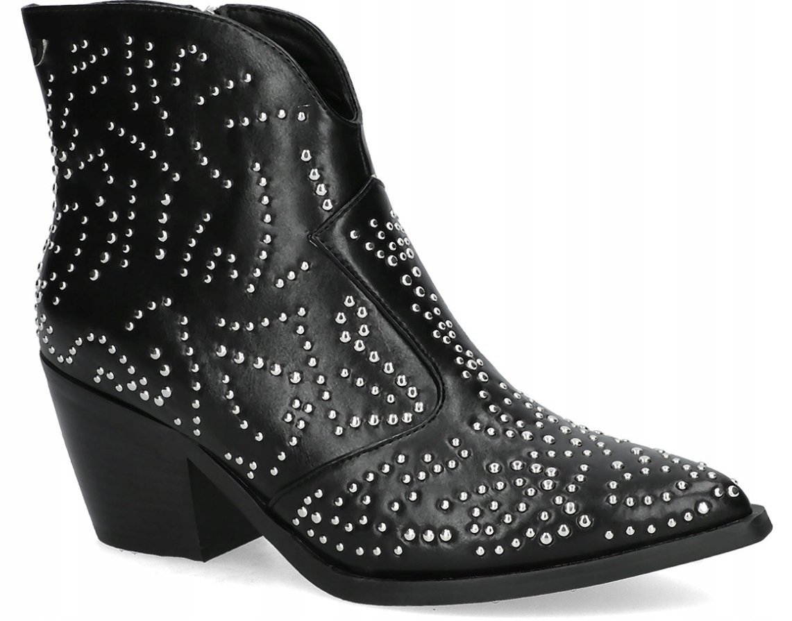 GIOSEPPO BOTKI CZARNE NA ZAMEK NA OBCASIE DAMSKIE 37 Ż7B