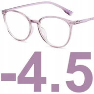 Okulary korekcyjne, oprawki, szkła - Okulary minusy kujonki kocie oczy korekcyjne -4.5 - miniaturka - grafika 1