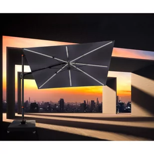 Parasol ogrodowy myZone 220 x 300 cm LED z bocznym słupkiem 840 - Parasole ogrodowe - miniaturka - grafika 1